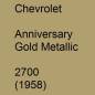 Preview: Chevrolet, Anniversary Gold Metallic, 2700 (1958).